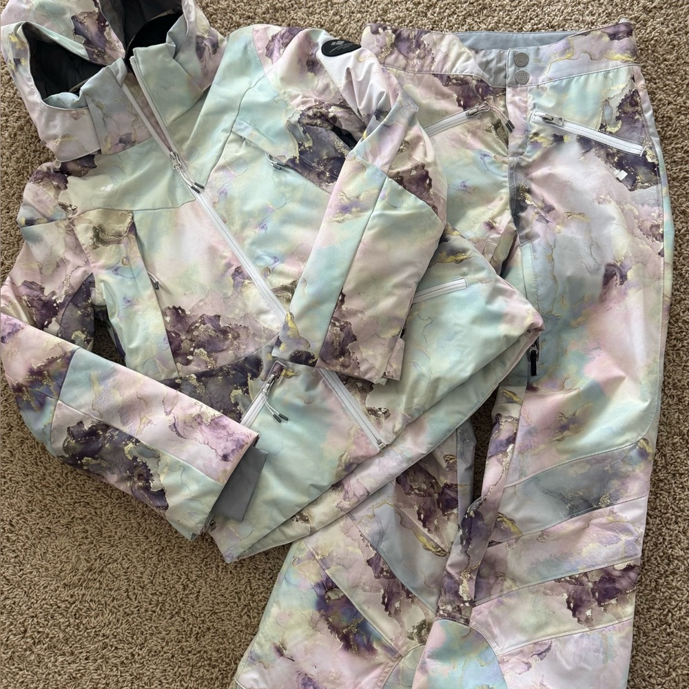 Obermeyer Multicolor Ski Jacket and Pants Set size 10-12